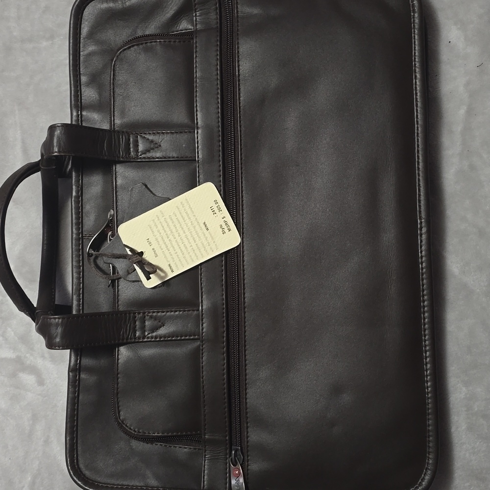 Brown Leather Men's Briefcase